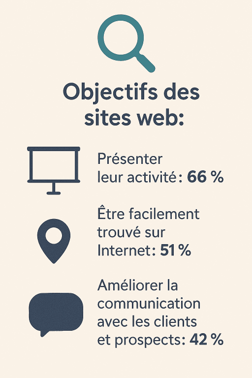 3 objectifs des sites web